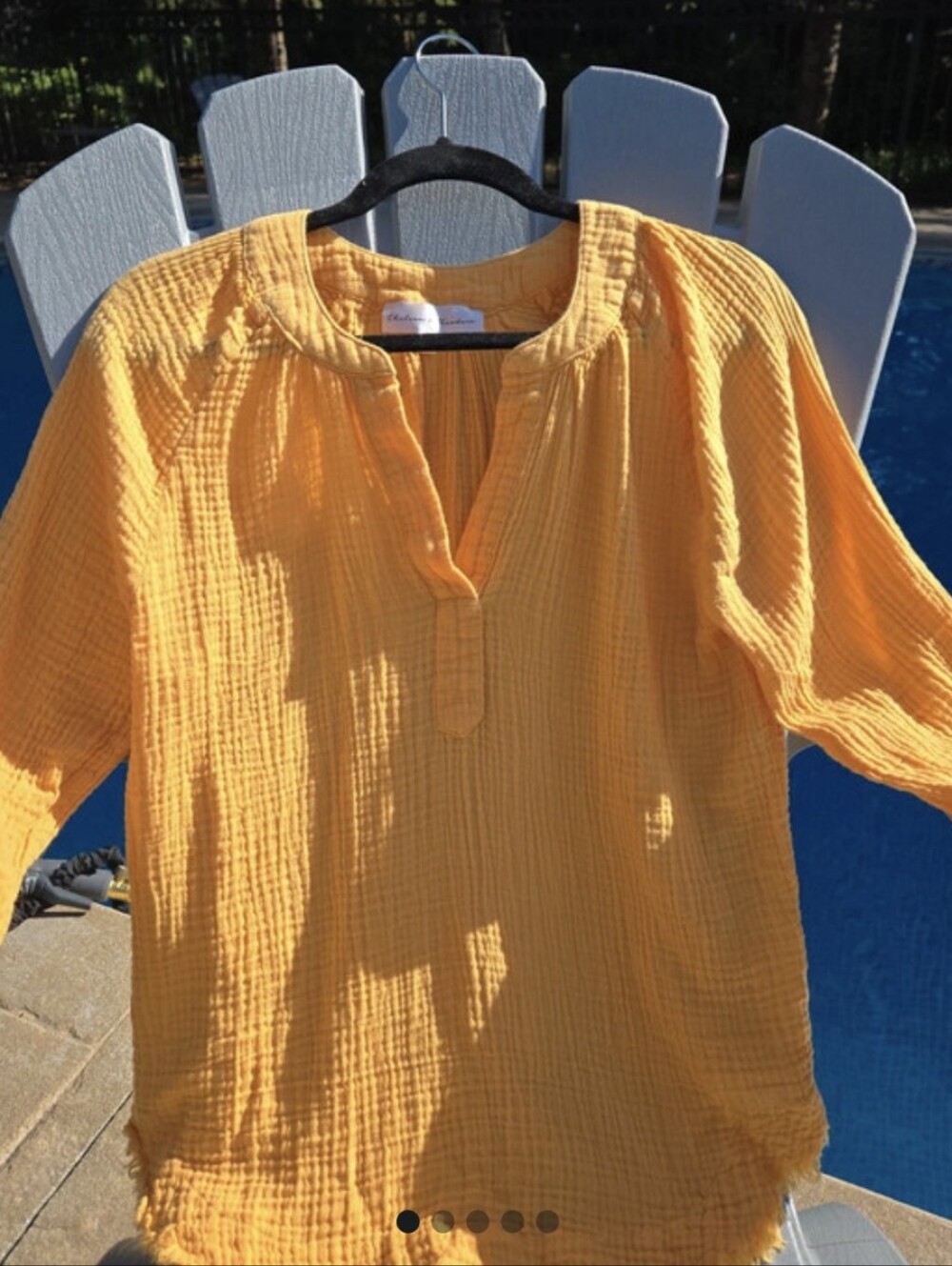 Chelsea & Theodore Sunny Yellow Gauze Tunic